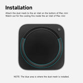 Hagibis Dust Mesh Filter for Mac mini M4/M4 Pro 2024 Dustproof Cover Net 4PCS Cooler Fan Dust Filter Computer Mesh PVC Cover